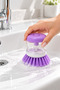 5-Piece Multi-Purpose Bathroom Cleaning Set - Squeegee, Toilet Brush, Grout Brush, Brush with Detergent Container, 10-Piece Drain Strainer - 3