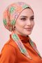 Floral Patterned Practical Scarf, No Need for Needles, Ready-To-Wear Scarf