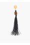 Accessories Tassel Drop Earrings with Pushback Closure - 3