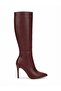 Zri̇nx-226 Premium Burgundy Zippered Elastic Thin High Heeled Women's Boots 11 cm - 2