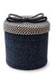 Pearl Series Jute Decorative Basket L Size (30X30 cm) |   Vegan Large Size Home Organizer with Ribbons