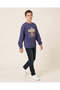 Senior Boys Purple Printed Sweatshirt - 2