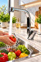 Chrome Mix Herringbone Spout Kitchen Sink Faucet – Single Handle Swivel Spout Faucet - 4