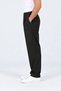 Large Size Men's Regular Fit Black Fabric Trousers with Tubular Legs - 3