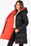 Women's Coat Black-Orange Z8687 - 2