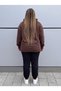 Unisex Oversize Hooded Tracksuit Set Hoodie and Sweatpants Brown - 3