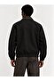 Men's Black Zippered Lined Cashmere Coat Jacket - 3