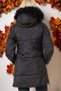 Women's Coat Plain Black Z6668 - 2