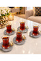 Tea Set for 6 Persons with Butterfly Design, Scratch-Resistant Plates - 2