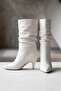 Sophia Short Length White Bellows (7 cm Heel) Pull-On Daily Women's Boots - 4