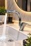 Chrome Mix Herringbone Spout Bathroom Sink Faucet – Single Handle Swivel Spout Faucet - 7