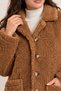 Women's Biscuit Oversize Buttoned Unlined Plush Inside and Out Wellsoft Coat Cardigan - 5