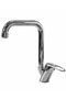 Chrome Mix Corner Spout Kitchen Sink Faucet – Single Handle Swivel Spout Faucet - 8