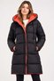 Women's Coat Black-Orange Z8687
