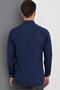 Men's Cotton Shirt Navy Blue G974 - 2