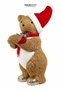 New Year's Standing Bear Figure with Natural Straw Texture and Red Hat 55 cm - 6