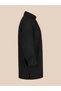 Durable Premium Alpaca Fabric Double-Breasted Women's Chef Jacket Black/White with Stainless Ring Snaps - 3