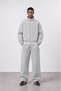 Men's Panda Oversize Zip with Piping Detail in Gray Melange - 4