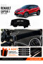 Renault Captur 1 (2013-2019) Compatible Glove Box Cover, Glove Box Case - Black-Grey - Re035