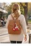 Charm Bag Ornament with Cute Heart and White Furry Glove Figure, Plush Detailed Bag & Key Accessory