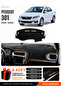 Peugeot 301 (2012-2022) Compatible Glove Box Cover, Glove Box Case - Black-Brown - Pe007