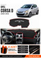 Opel Corsa D (2006-2014) Compatible Glove Box Cover, Glove Box Case - Black-Red - Op008