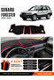 Subaru Forester (2002-2008) Compatible Glove Box Cover, Glove Box Case - Black-Red - Su001