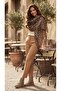 9596 Mink Genuine Leather Nubuck Lace-Up Zippered Short Boots