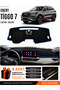 Chery Tiggo 7 (2018-2024) Compatible Glove Box Protection, Glove Box Cover, Glove Box Case - Black-Blue - Cy002