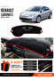 Renault Laguna 3 (2007-2015) Compatible Glove Box Cover, Glove Box Case - Black-Red - Re034