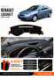 Renault Laguna 2 (2002-2005) Compatible Glove Box Cover, Glove Box Case - Black-Brown - Re033