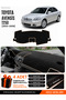 Toyota Avensis Screenless T250 (2003-2008) Compatible Glove Box Cover, Glove Box Case - Black-Beige - To002