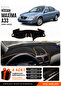 Nissan Maxima A33 (1999-2003) Compatible Glove Box Cover, Glove Box Case - Black-Brown - Ni006