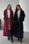 Belted New Season Lined Premium Quality Comfortable Fit Women's Cashmere Coat - 6