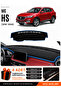 Mg Hs (2018-2024) Compatible Glove Box Protection, Glove Box Cover, Glove Box Case - Black-Blue - Mg001