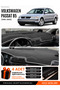 Volkswagen Passat B5 (1996-2000) Compatible Glove Box Cover, Glove Box Case - Black-Grey - Vw015
