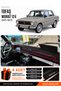 Tofaş Murat 124 (1971-1977) Compatible Glove Box Cover, Glove Box Case - Black-Red - Tf004