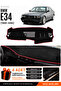 Bmw E34 (1988-1996) Compatible Glove Box Protection, Glove Box Cover, Glove Box Case - Black-Red - Bm010
