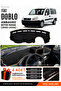 Fiat Doblo (2000-2008) Large Screen Compatible Torpedo Cover Without Airbag - Black-Beige - Fi021