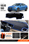 Volvo S60 (2011-2017) Compatible Glove Box Protection, Glove Box Cover, Glove Box Case - Black-Blue - Vo003