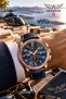Brand V.2.45.2.408.4 Navy Blue Leather Strap 45 mm Chronograph Men's Wristwatch Sapphire Glass 10 Atm Water Resistant - 2