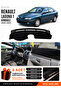 Renault Laguna 1 Airbagli (2000-2007) Compatible Glove Box Cover, Glove Box Case - Black-Grey - Re032