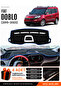Fiat Doblo (2015-2023) Compatible Glove Box Protection, Glove Box Cover, Glove Box Case - Black-Blue - Fi009