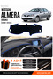 Nissan Almera Screened (2000-2006) Compatible Glove Box Cover, Glove Box Case - Black-Blue - Ni002