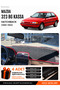 Mazda 323 Hatchback Bg Kasa (1991-1995) Compatible Dashboard Cover - Black-Red - Ma005