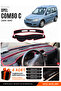 Opel Combo C (2001-2011) Compatible Glove Box Cover, Glove Box Case - Black-Red - Op007