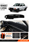 Renault 9 Spri̇ng (1991-1996) Compatible Glove Box Cover, Glove Box Case - Black-Grey - Re003
