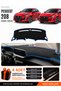 Peugeot 208 (2020-2024) Compatible Glove Box Protection, Glove Box Cover, Glove Box Case - Black-Blue - Pe006