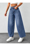 Women's High Waist Balloon Fit Barrel Jean