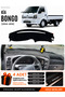 Kia Bongo (2004-2019) Compatible Glove Box Protection, Glove Box Cover, Glove Box Case - Black-Grey - Ki001
